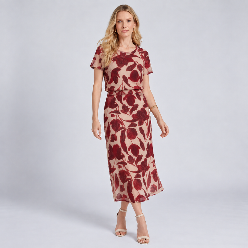 CONJUNTO FEMININO TULE ESTAMPADO