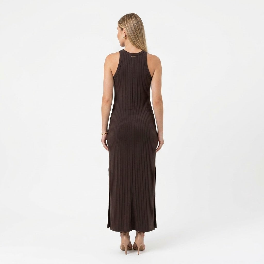 VESTIDO MAXI CANELADO MADRI