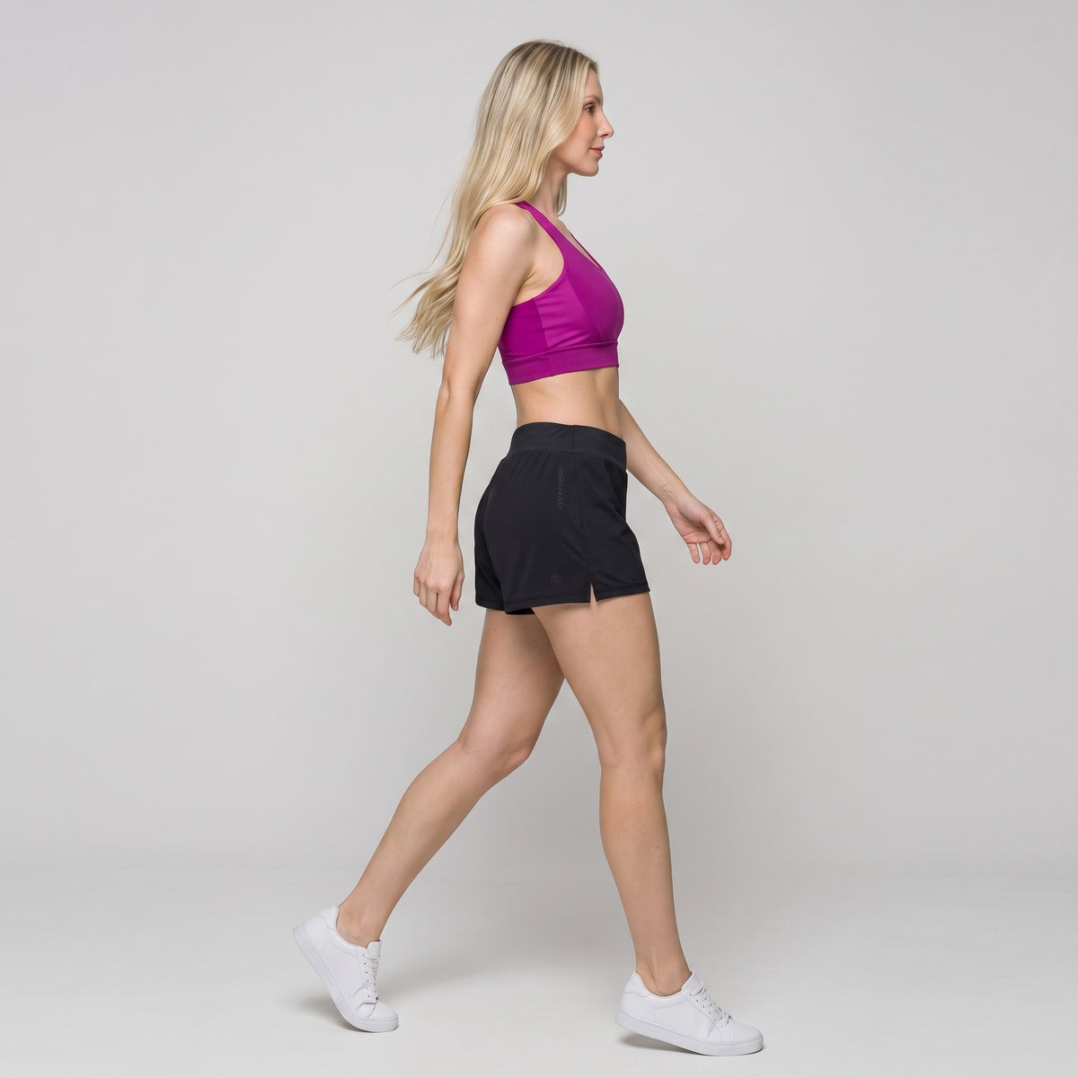 SHORT FEMININO SOBREPOSTO POLIAMIDA FITNESS